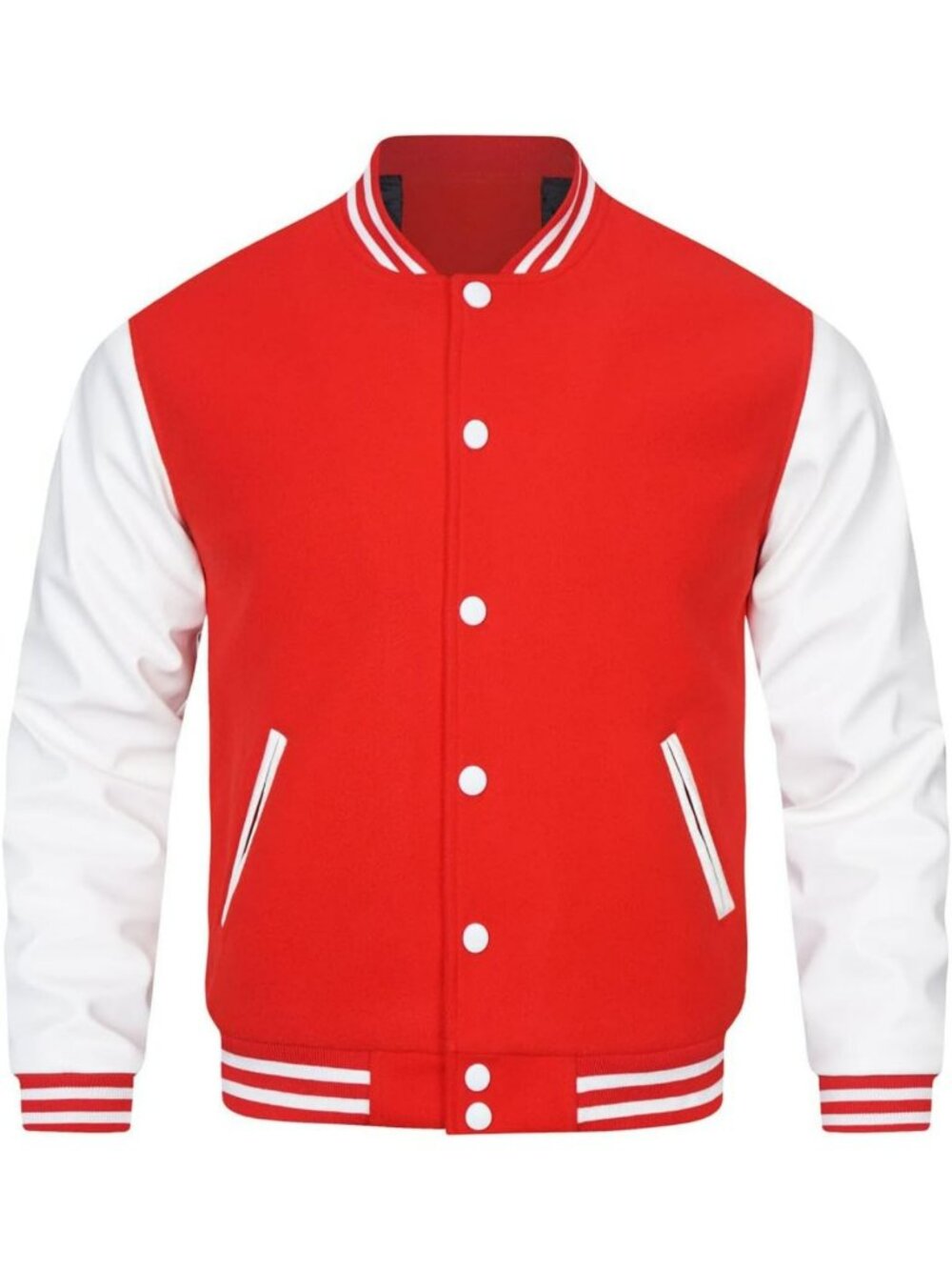 Stylish Men's Varsity Jacket with Faux Leather Sleeves | Trendy Letterman Style